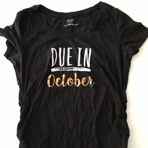Maternity “Due in October” shirt